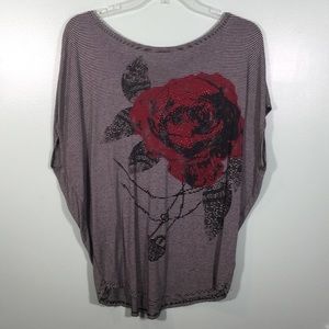 Flowered t shirt loose fit